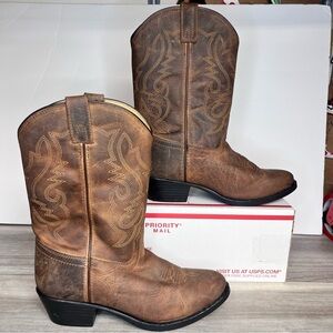 Smoky Mountain Western Boots Big Kids 7Y or Women’s 8.5 Leather Cowboy Boot